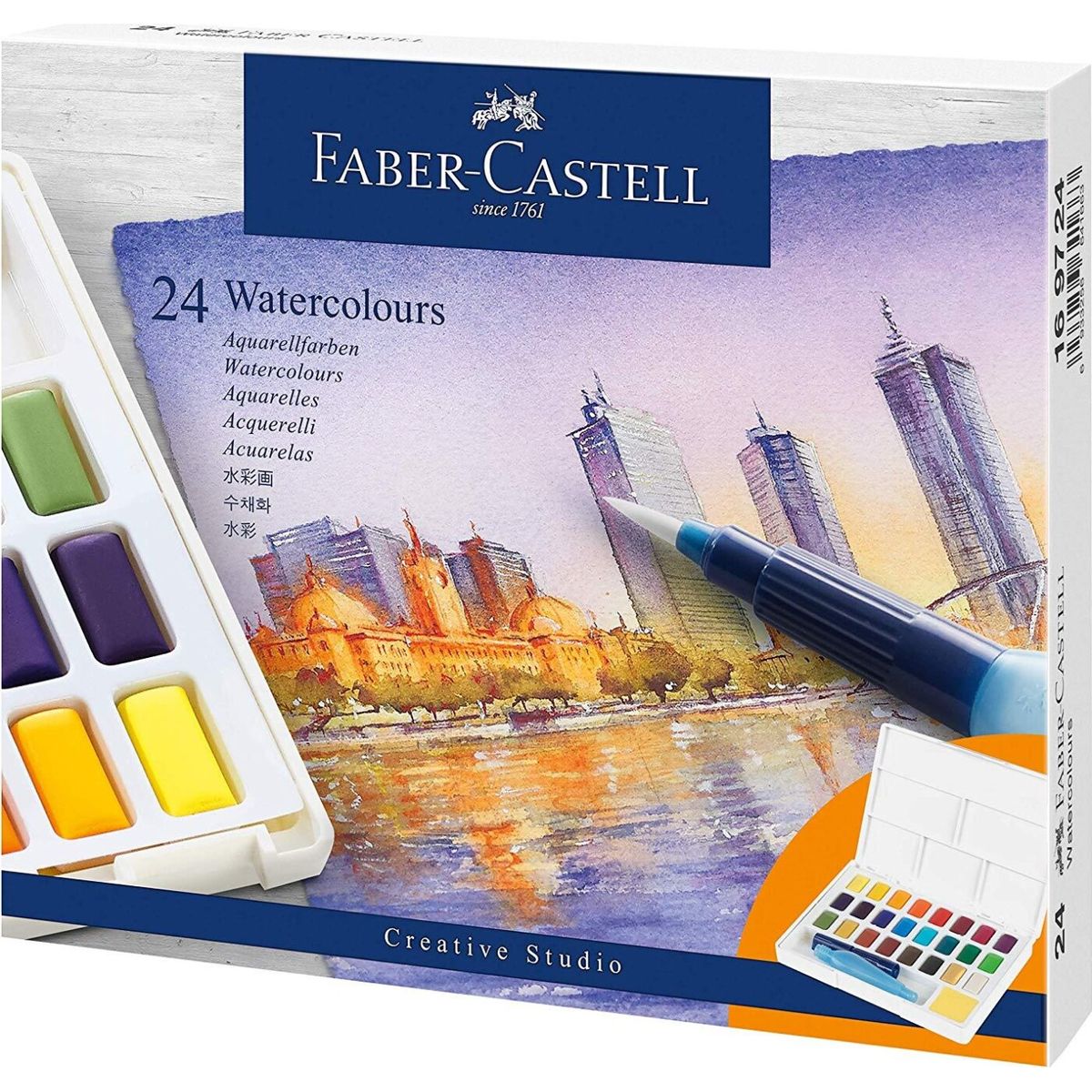 Faber-castell - 24 Vandfarver I Kasse