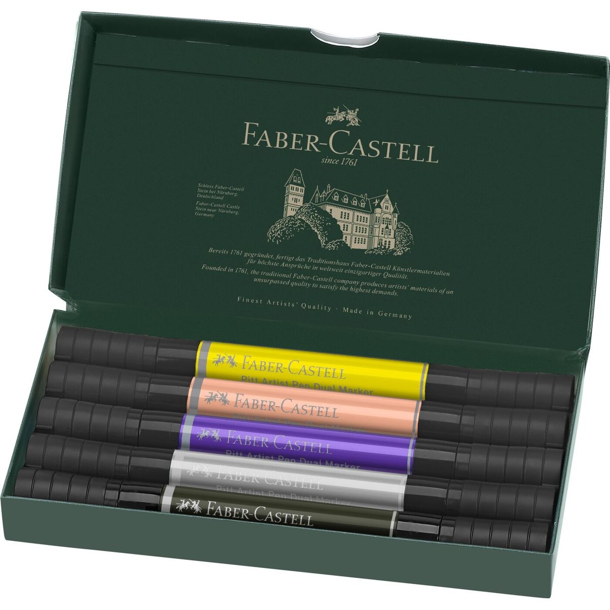 Faber-castell - Pitt Artist Pen Dual Marker Tusser - Fashion - 5 Stk