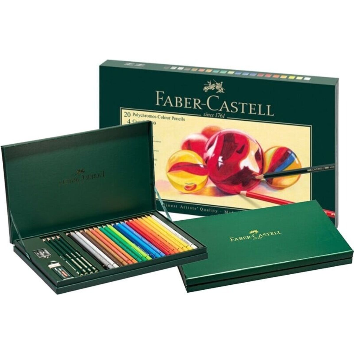 Faber-castell - Polychromos Farveblyanter Med Tilbehør - 20 Stk