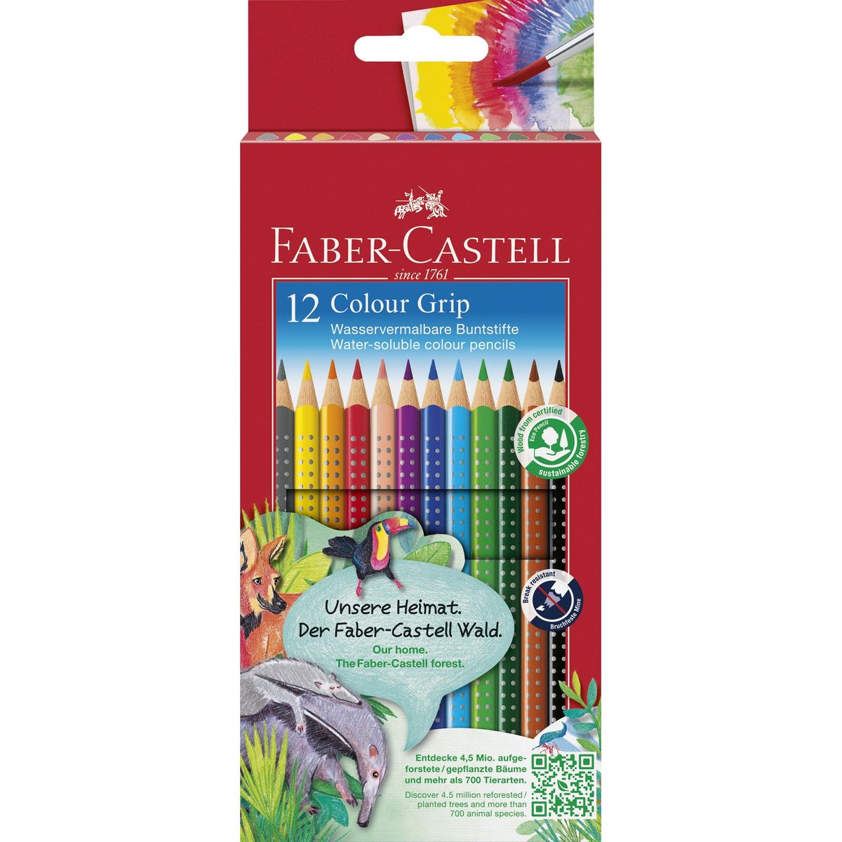 Faber-castell - Colour Grip Farveblyanter - 12 Farver