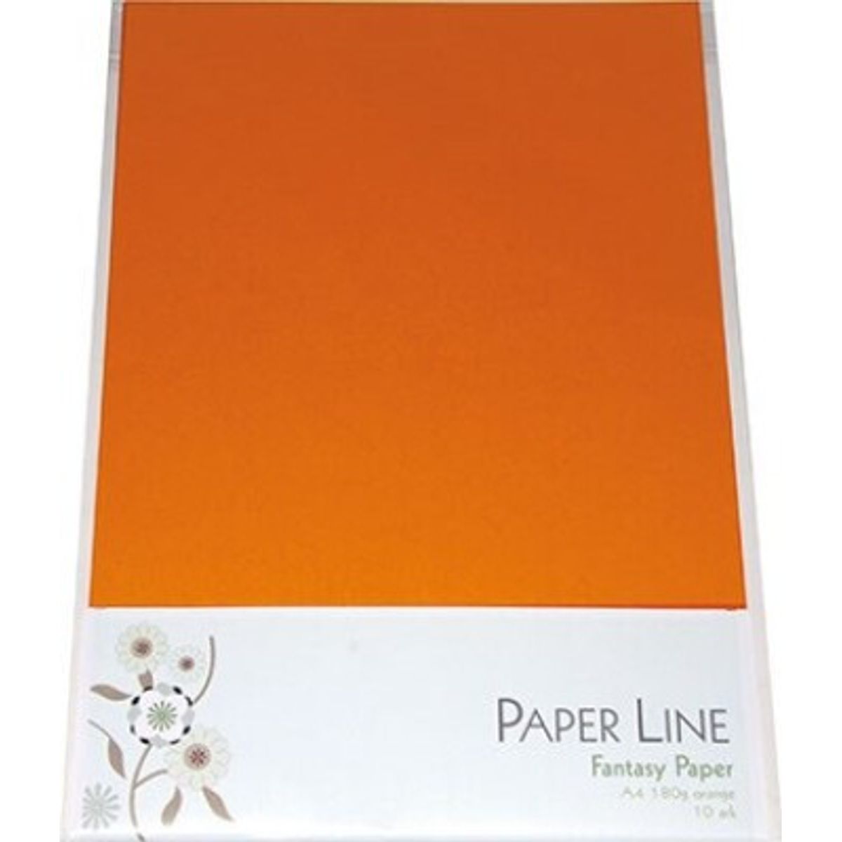 Karton - A4 - Orange - 10 Ark - 180 G - Fantasy Paper - Paper Line