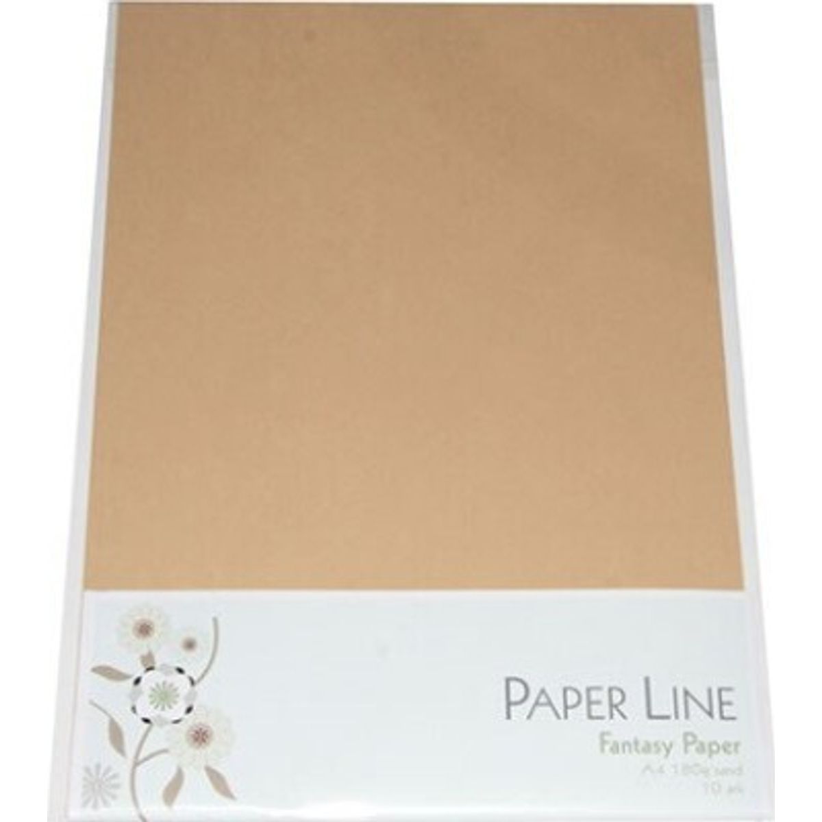 Karton - A4 - Sand - 10 Ark - 180 G - Fantasy Paper - Paper Line