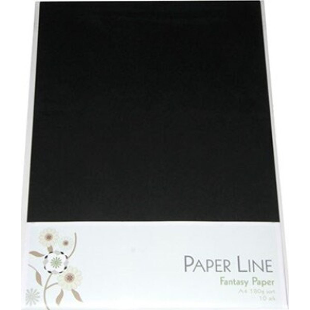 Karton - A4 - Sort - 10 Ark - 180 G - Fantasy Paper - Paper Line