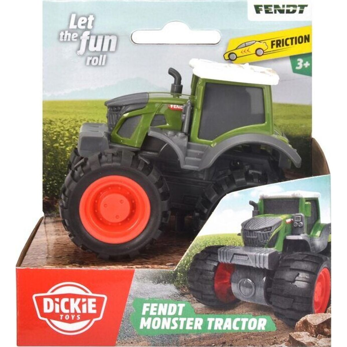 Fendt Traktor Legetøj - Monster Tractor - 9 Cm - Dickie Toys