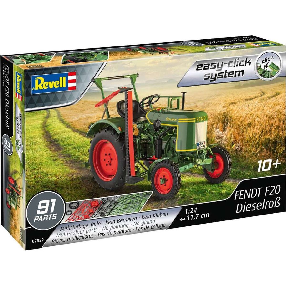 Revell - Fendt F20 Traktor Byggesæt - 1:24 - Easy-click - 07822