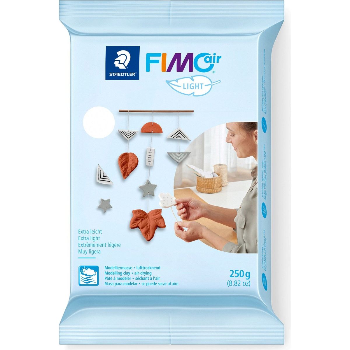 Fimo Air - Selvhærdende Ler - 250 G - Bright White - Staedtler