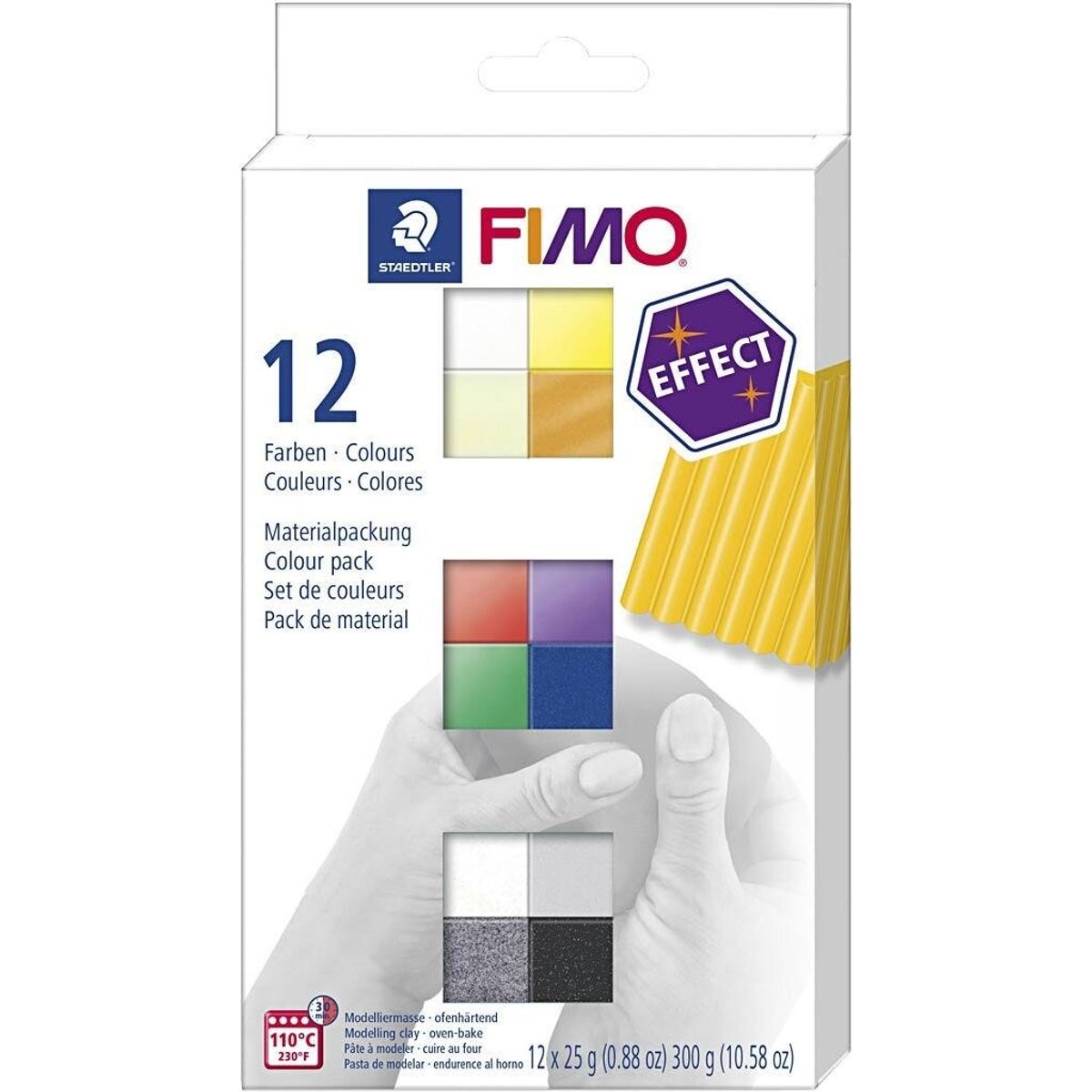 Fimo - Ler Til Ovn - Effect - Flere Farver - 12x25 G