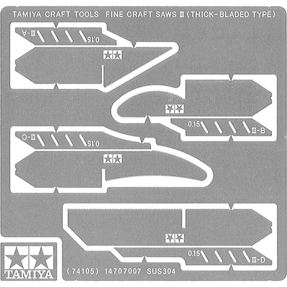 Tamiya - Fine Craft Saws Iii - Thick-bladed Type - 74105