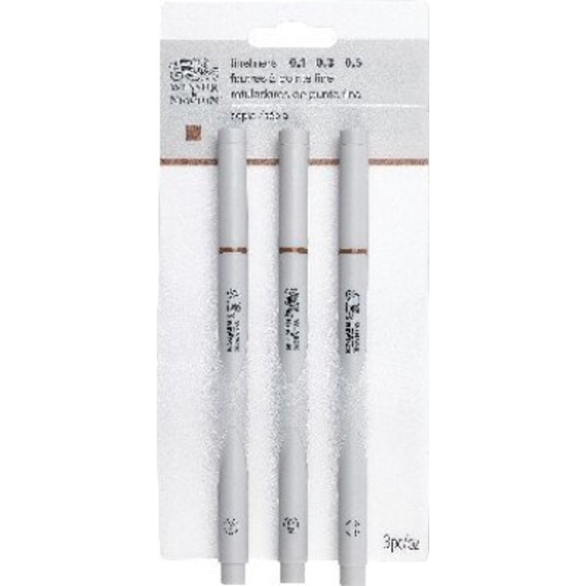 Winsor & Newton - Fineliners - Sepia - 0.1, 0.3 + 0.5 - 3 Stk