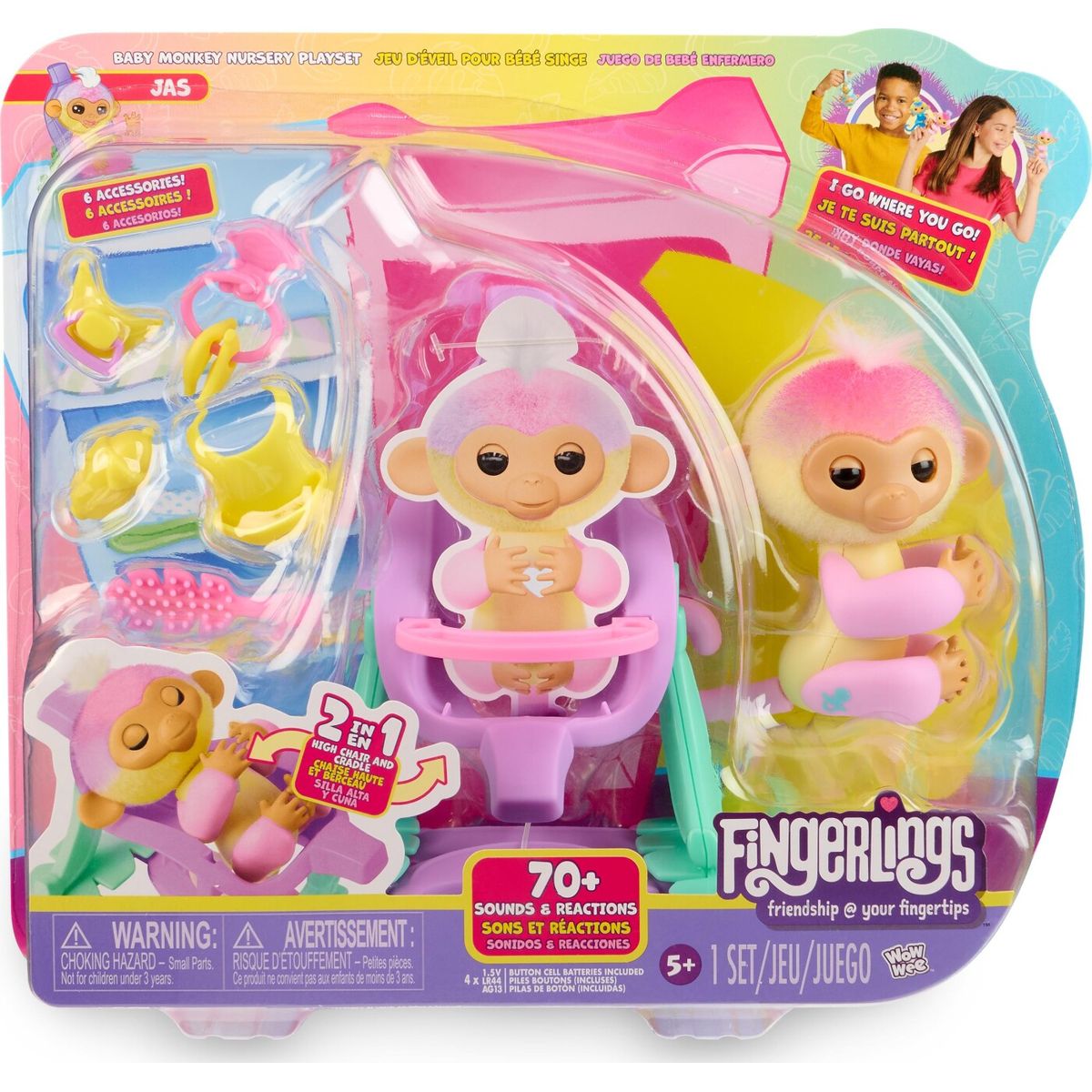 Fingerlings - Monkey 2.0 Legesæt - Jas - Interaktiv Abe