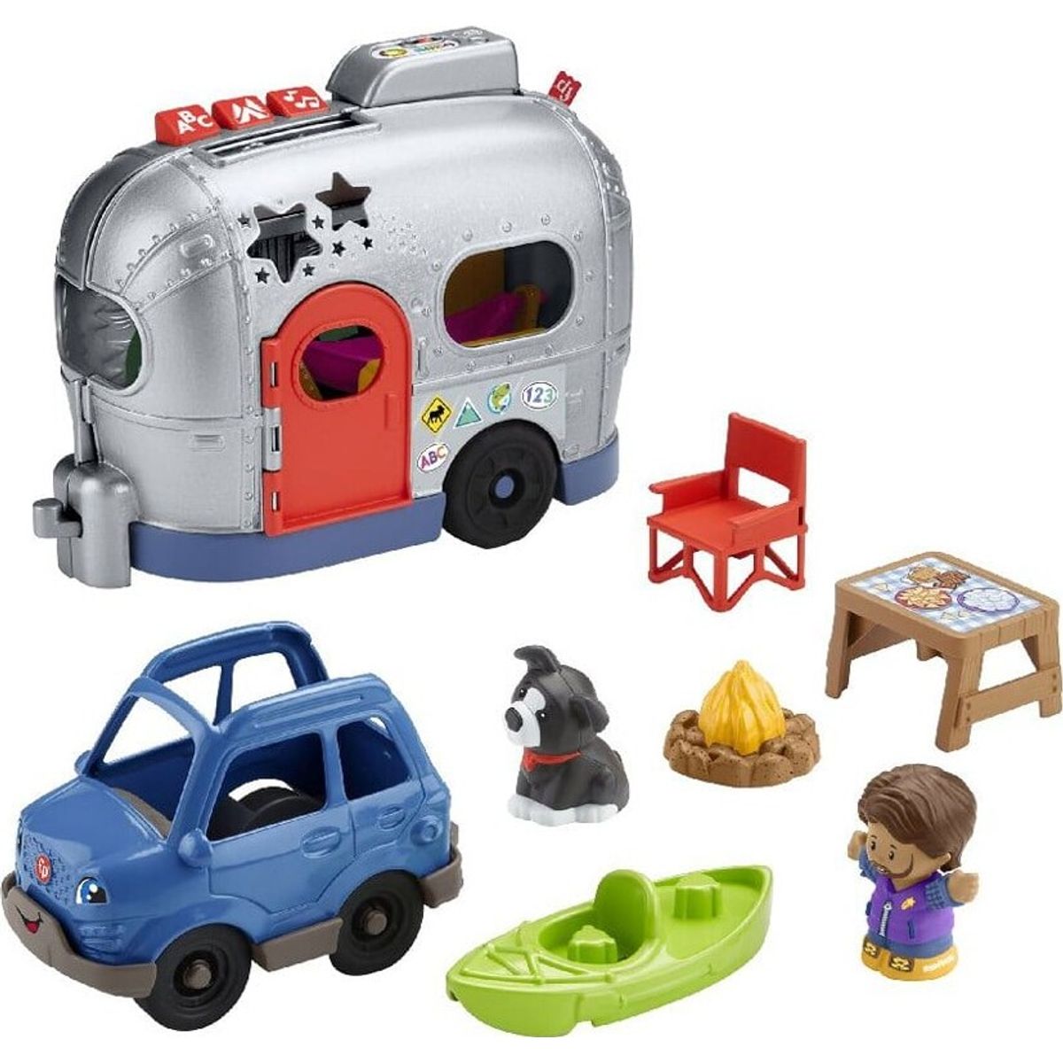 Fisher-price - Little People Camper Legesæt Med Lys Og Lyd