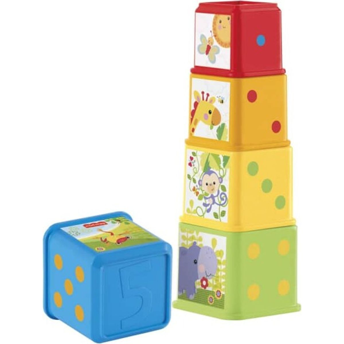 Fisher-price - Stableklodser - Stack & Explore - 5 Stk