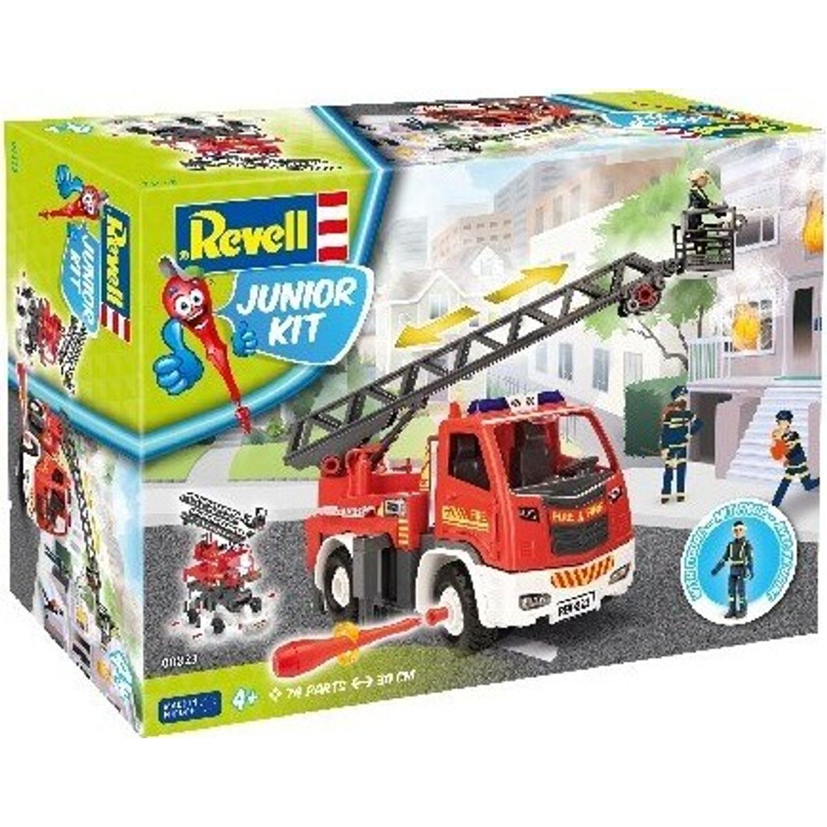 Revell Junior Kit - Brandbil Med Stige - 1:20 - 69 Dele