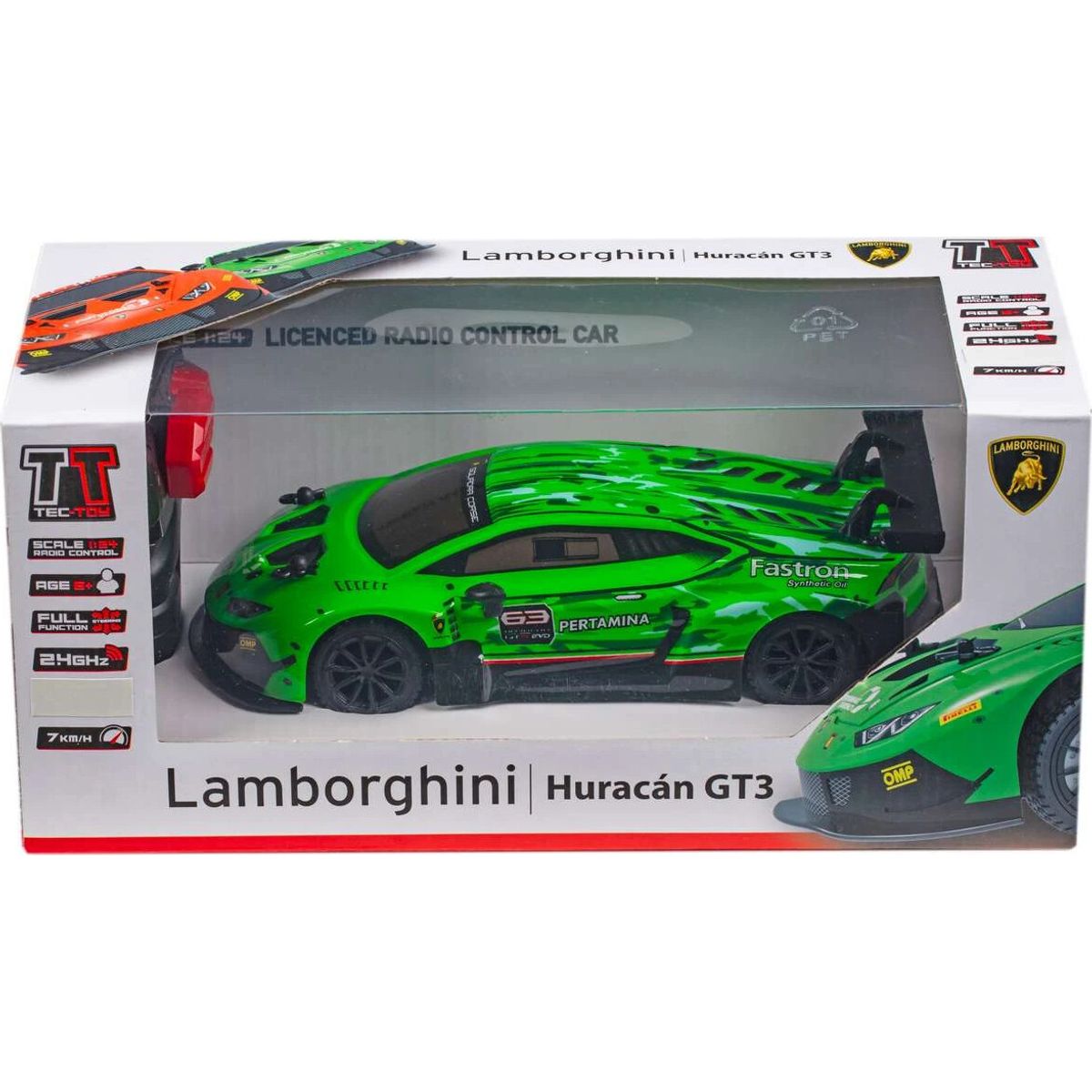 Fjernstyret Lamborghini Huracan Gt3 - 1:24 - 2,4 Ghz - Grøn