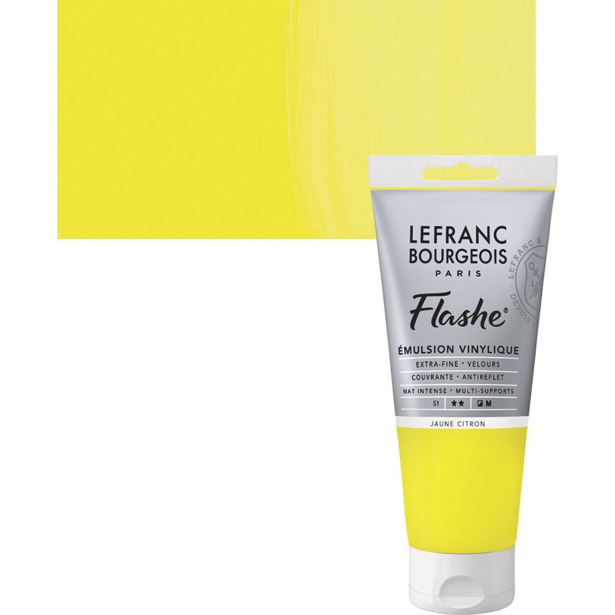 Lefranc & Bourgeois - Akrylmaling - Flashe - Lemon Yellow 80 Ml