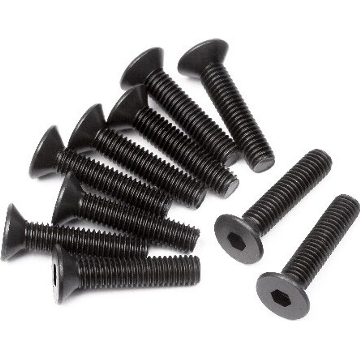 Flat Head Screw M3x14mm (hex Socket/10pcs) - Hp100556 - Hpi Racing