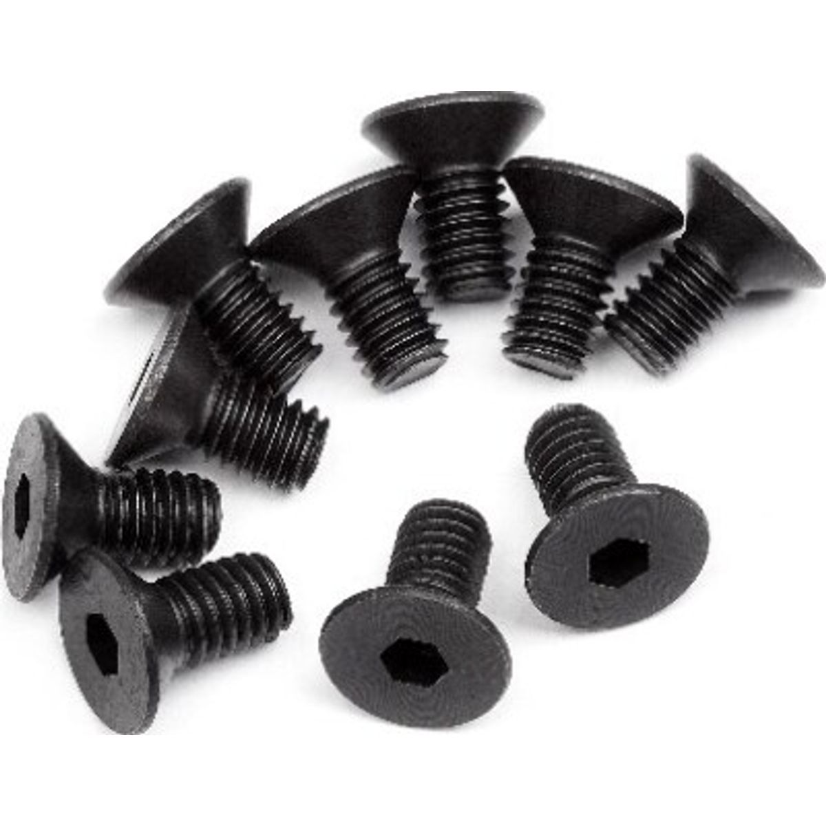 Flat Head Screw M4x8mm (hex Socket/10pcs) - Hp110070 - Hpi Racing