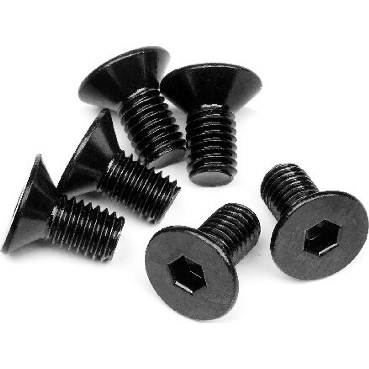 Flat Head Screw M5x10mm (hex Socket/6pcs) - Hp94727 - Hpi Racing