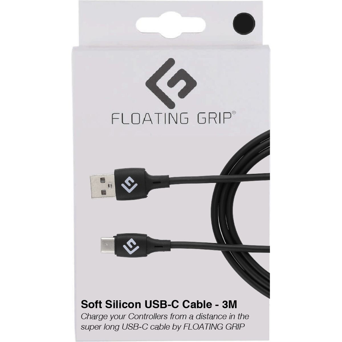 Floating Grip - Usb-c Kabel - 3 Meter - Sort