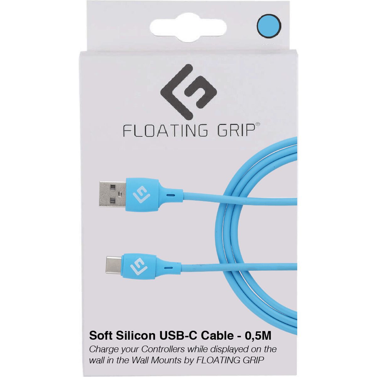 Floating Grip - Usb-c Kabel - 0,5 Meter - Blå