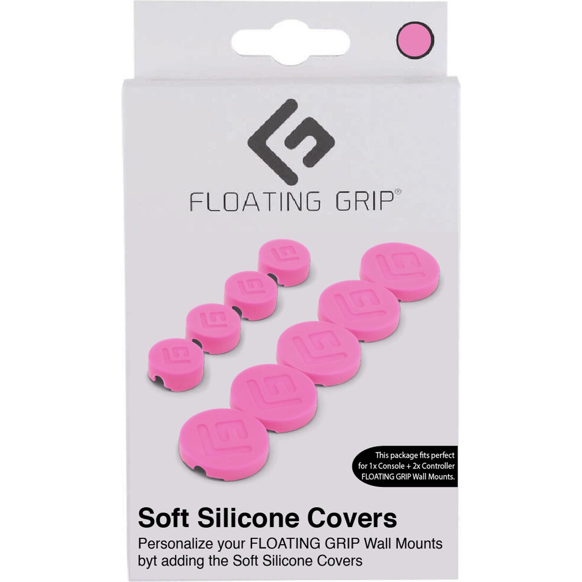 Floating Grip - Silikone Covers Til Vægbeslag - Pink