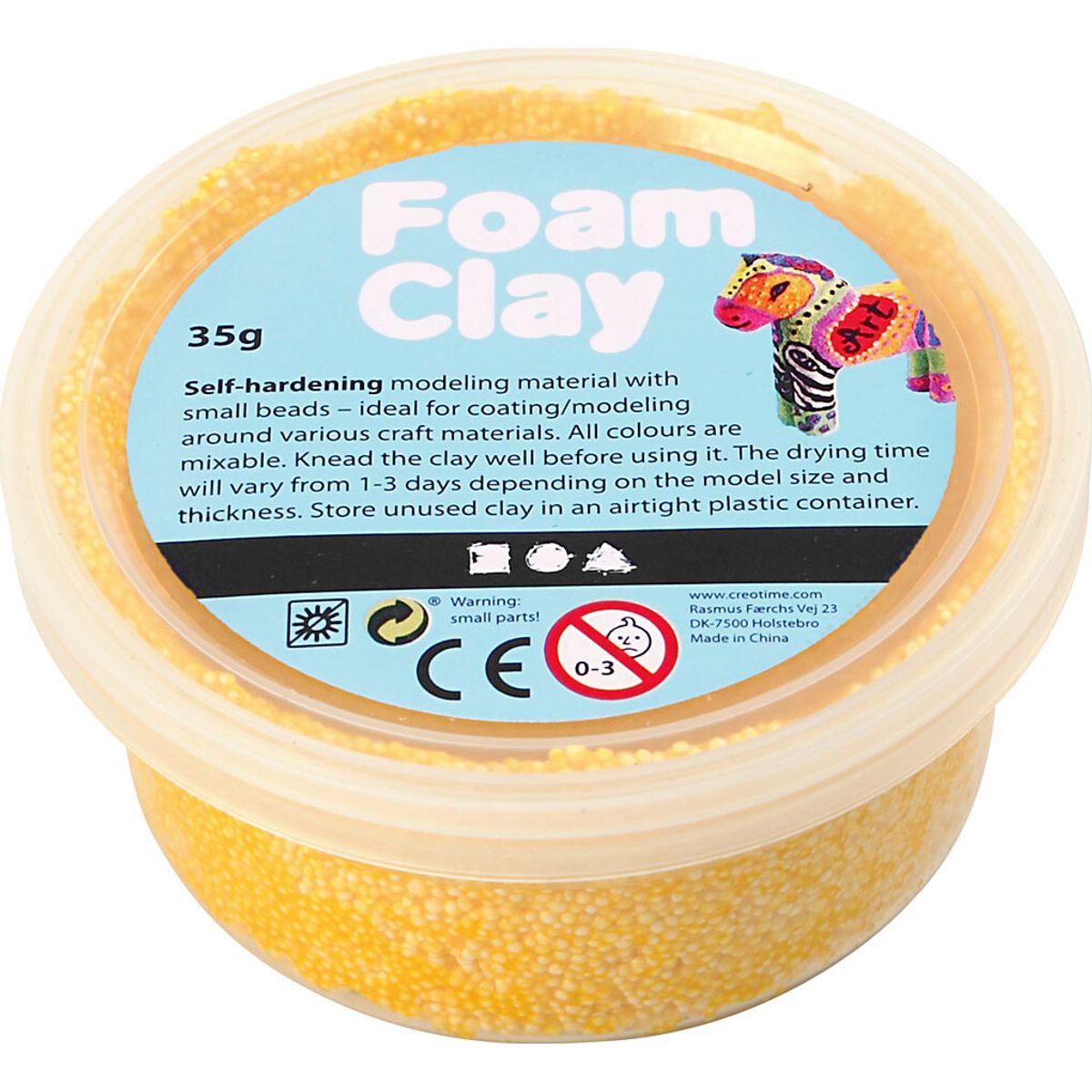 Foam Clay - Gul - Modellevoks - 35 G