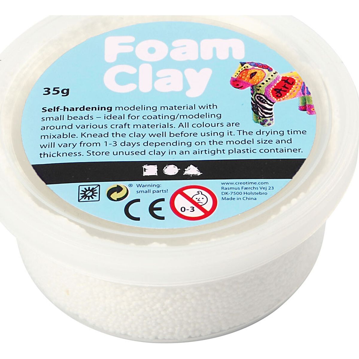 Foam Clay - Hvid - Modellervoks - 35 G