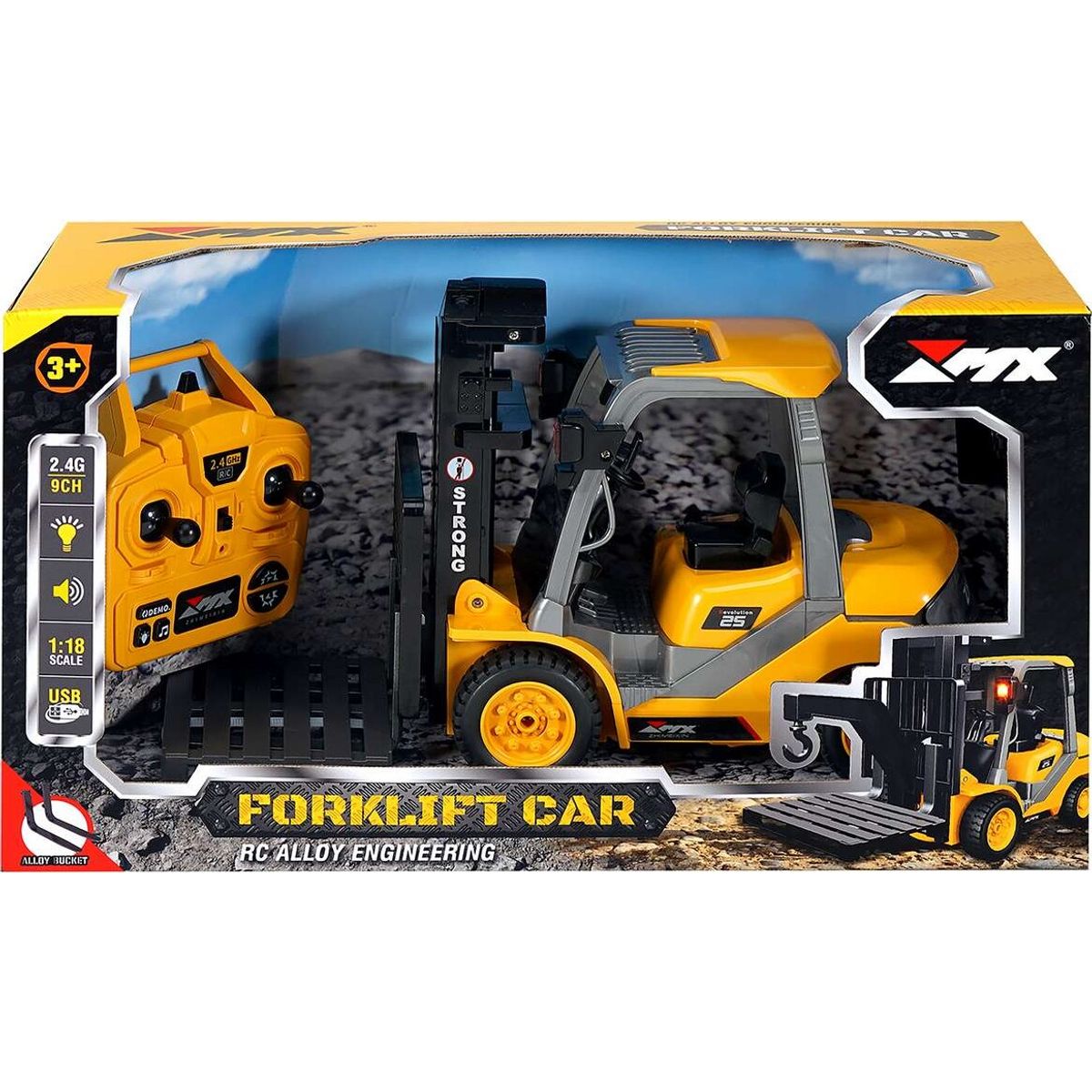 Forklift R/c 1:18 2,4ghz, 3,7v Li-ion, 9 Channels - Z6821a - Mx