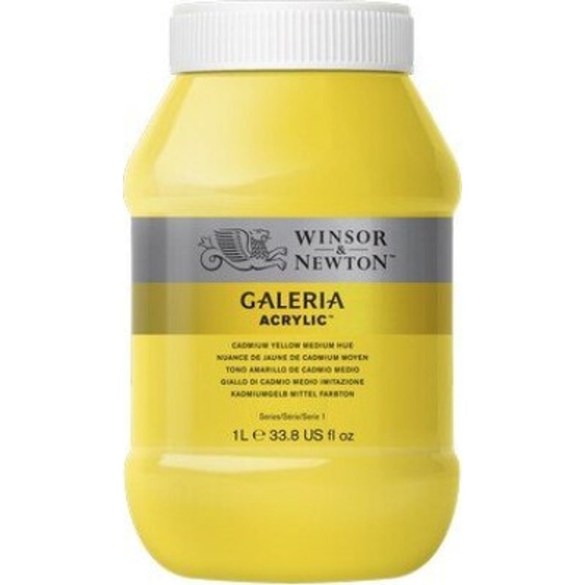 Winsor & Newton - Galeria Akrylmaling - Cadmium Yellow Medium Hue 1000 Ml