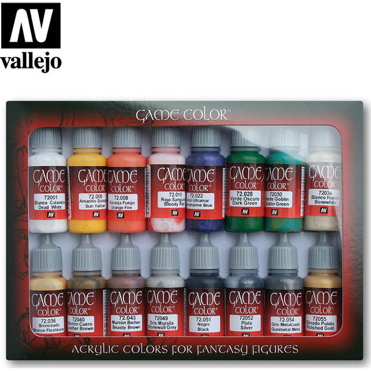 Vallejo - Game Color Maling Sæt - Basic - 16x17 Ml