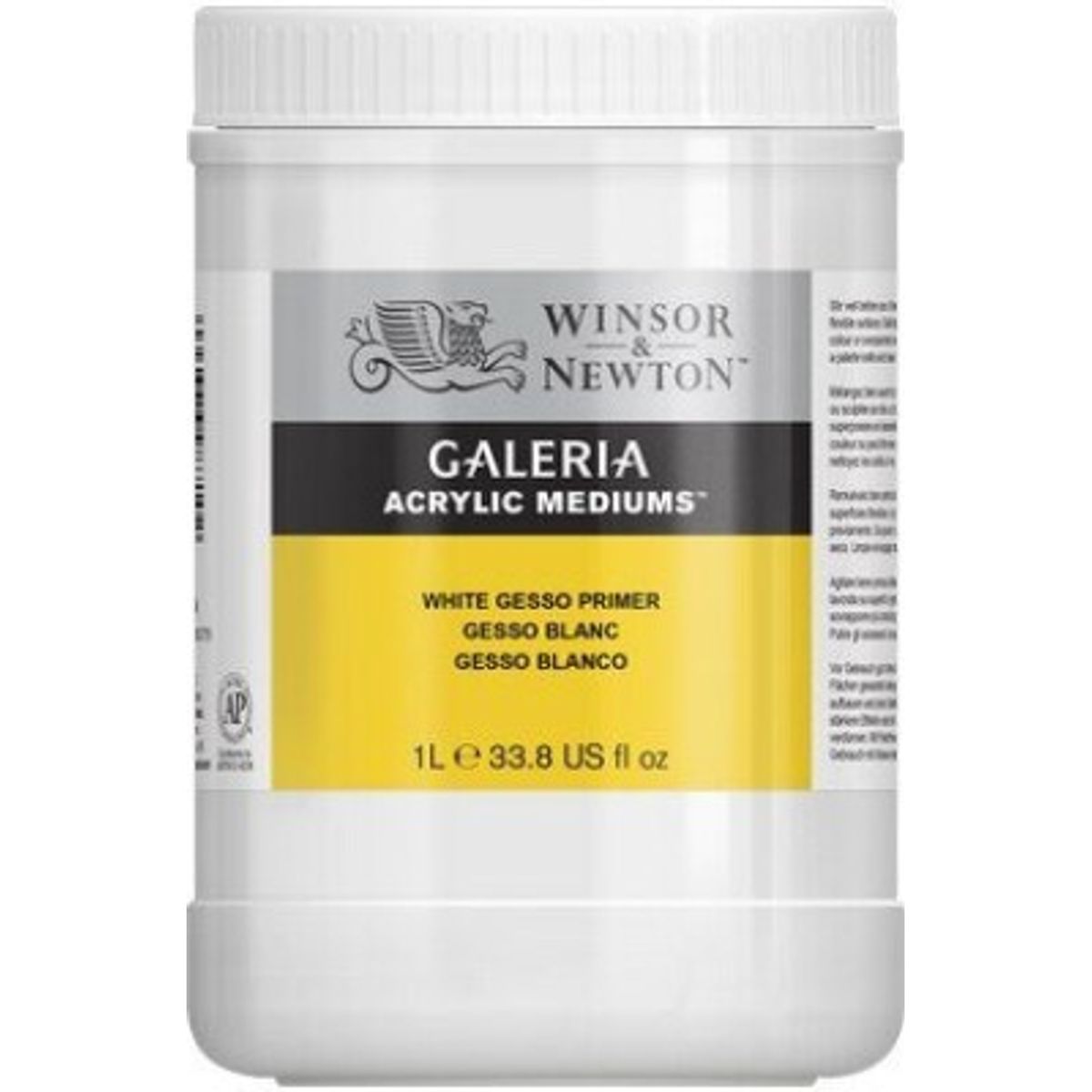 Winsor & Newton - Gesso Primer - Hvid 1000 Ml