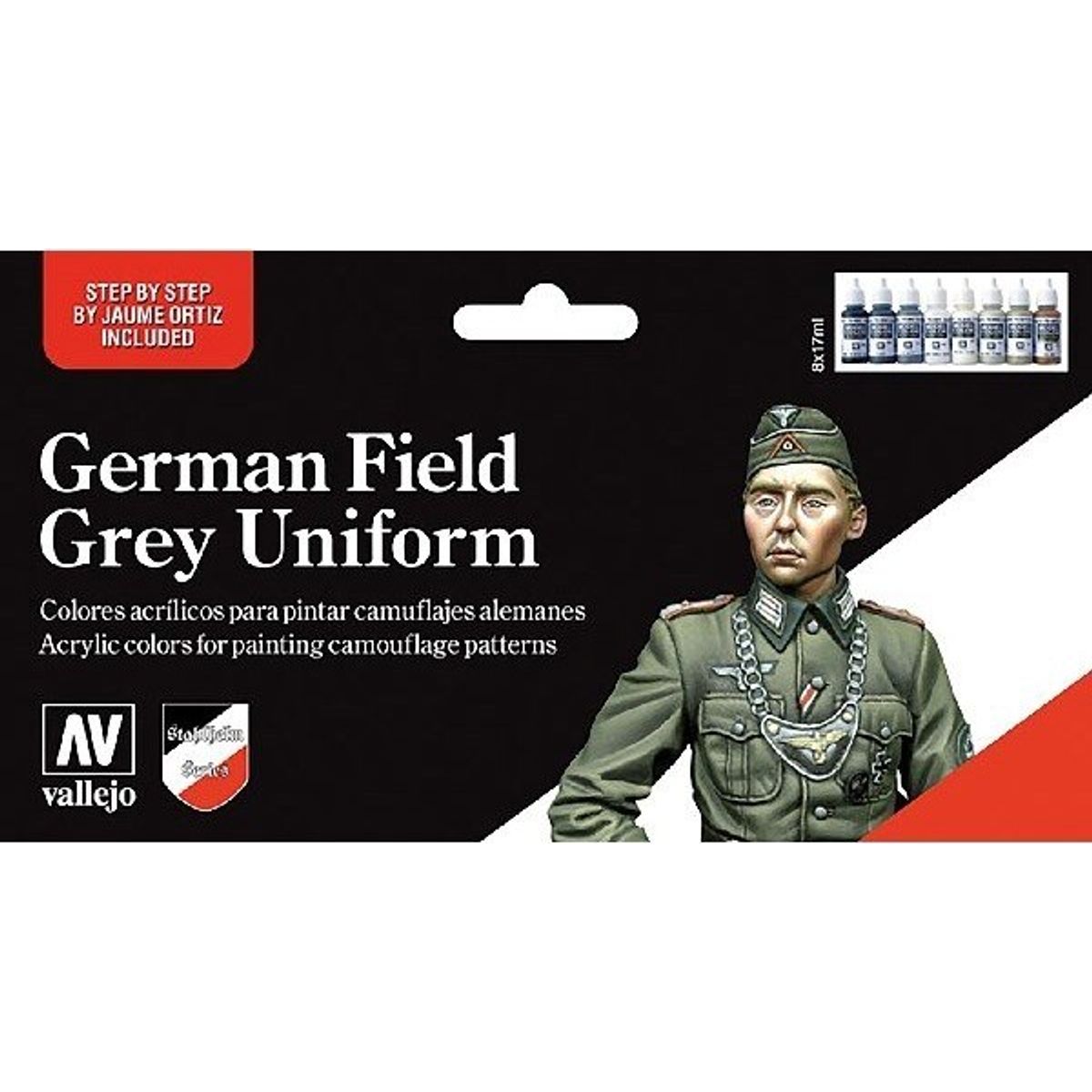 Vallejo - German Field Grey Uniform - Acrylic 8 Color Set - 70181