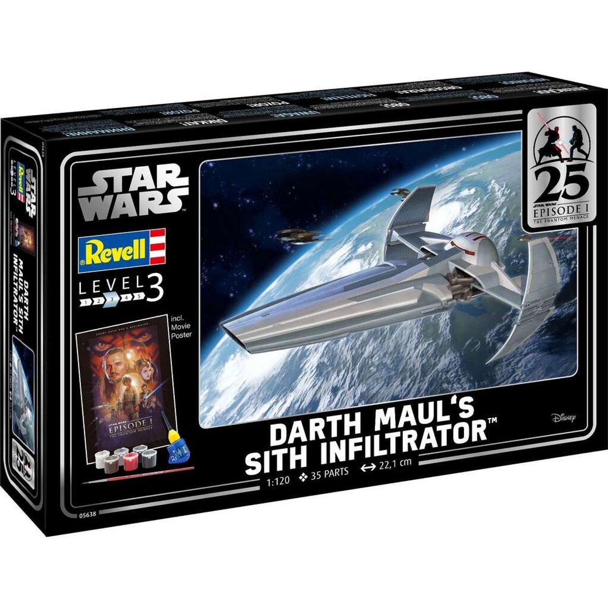 Revell - Star Wars - Darth Maul's Sith Infiltrator - 1:120 - Level 3 - 05638