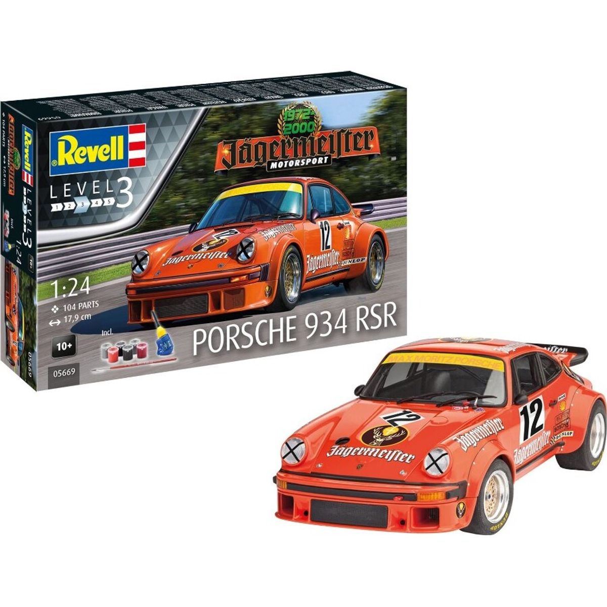 Revell - Porsche 934 Rsr Bil Byggesæt - 1:24 - Level 3 - 05669