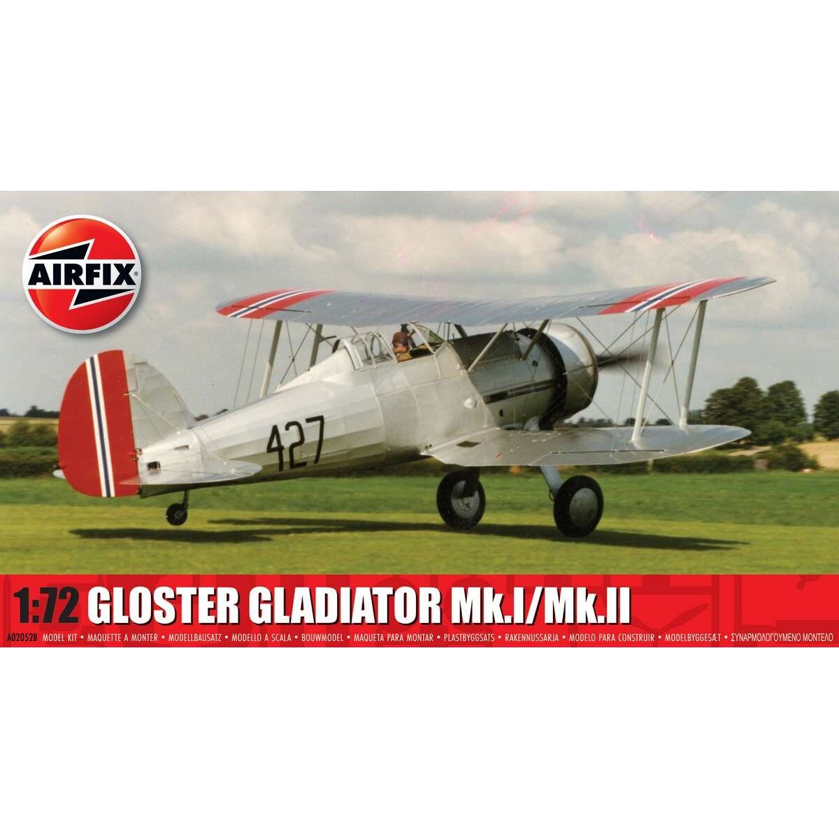 Airfix - Gloster Gladiator Mk.i/mk.ii Fly Byggesæt - 1:72 - A02052b