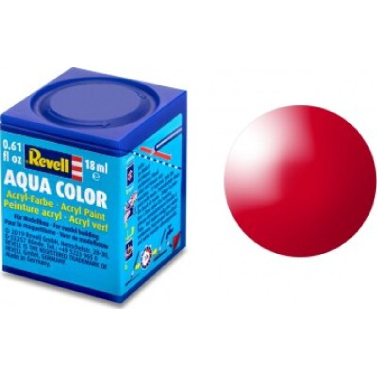 Revell - Maling - Aqua Color Gloss Italian Red - 18 Ml - 36134