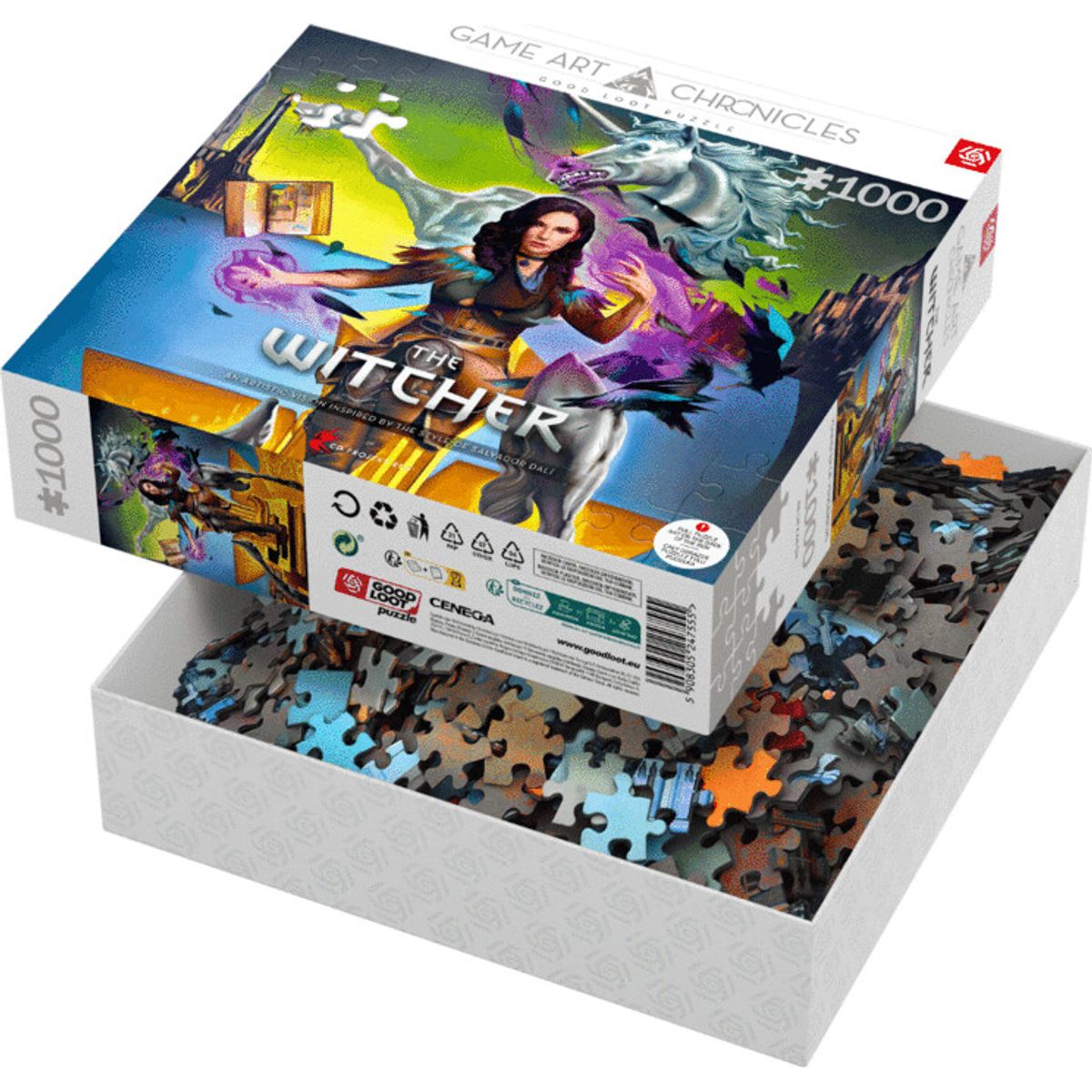 Good Loot Game Art Chronicles Puzzle: The Witcher Yennefer & Salvador Dali (1000 Pieces)