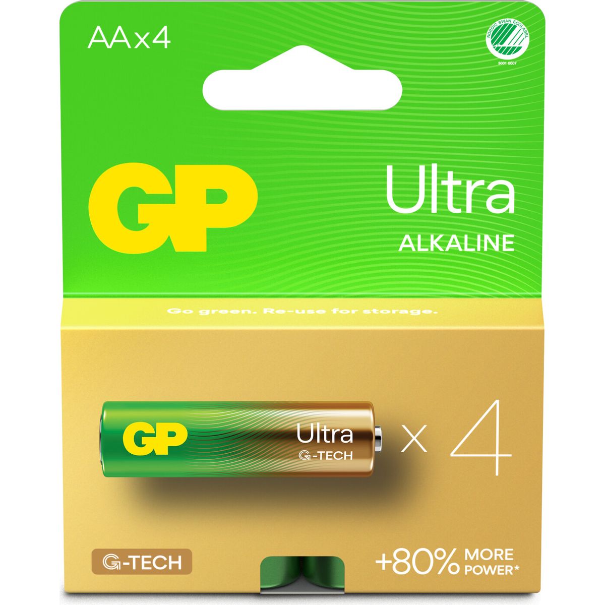 Gp - Ultra Alkaline Aa Batterier - 15au Lr6 1,5v - 4 Stk