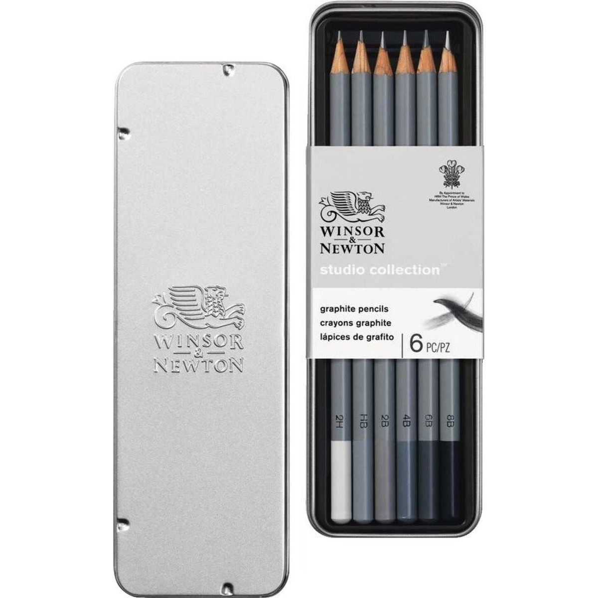 Grafitblyanter - Studio Collection - Winsor & Newton - 6 Farver