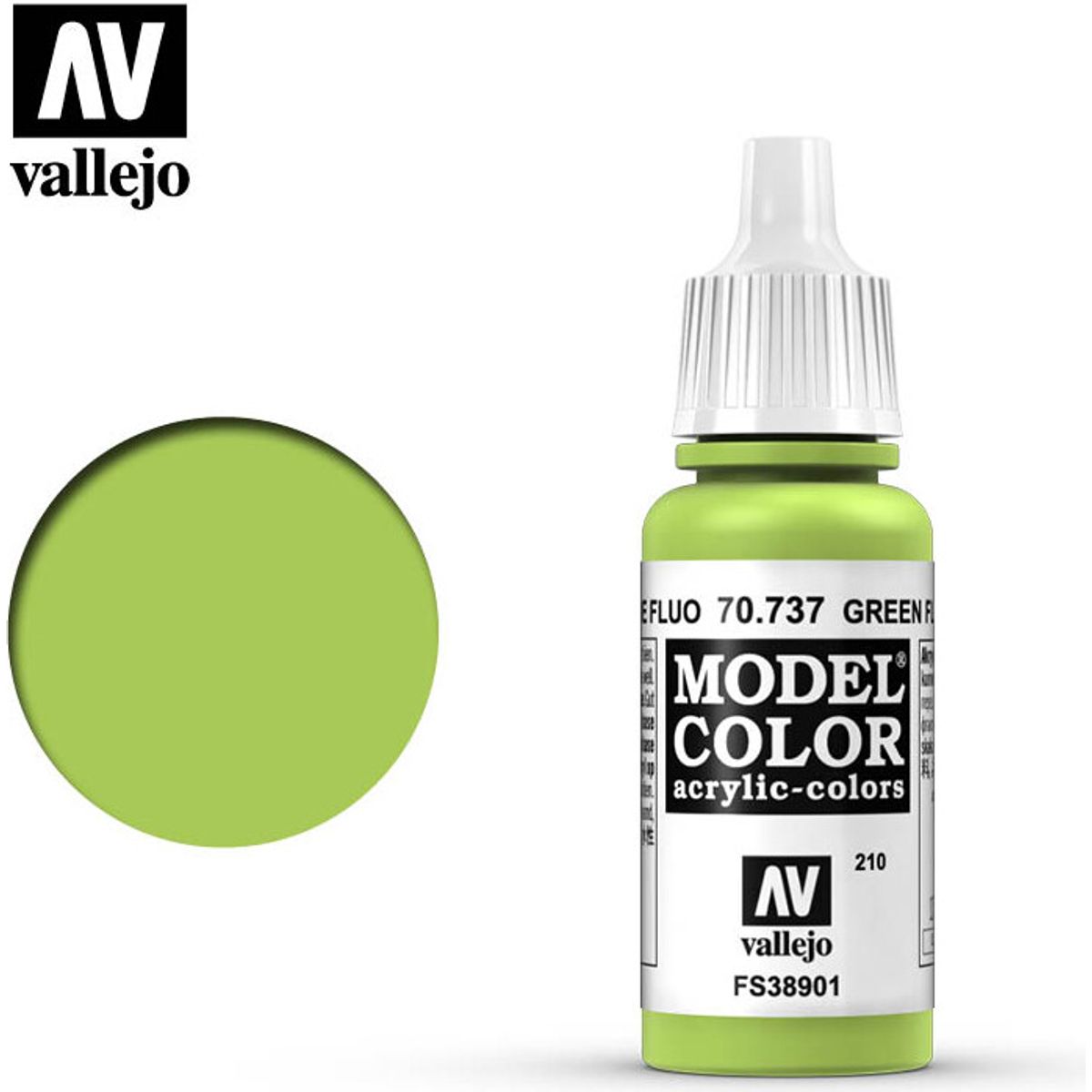 Vallejo - Model Color - Green Fluorescent - 17 Ml - 70737