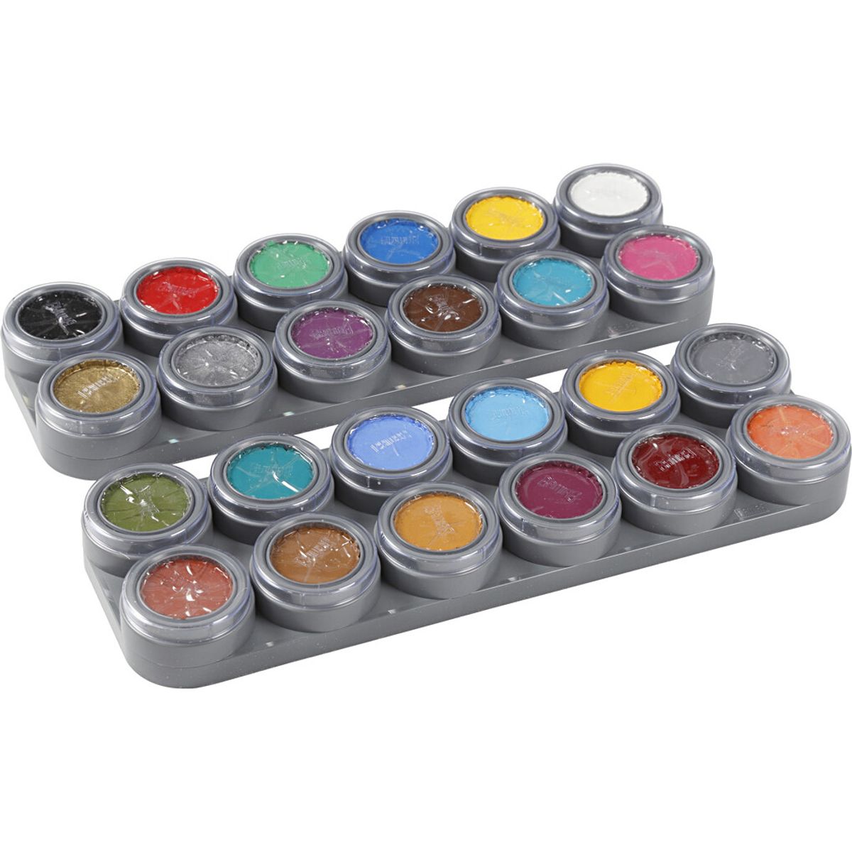 Grimas Ansigtsmaling - Sminke Palette Med 24 Farver - 24x2,5 Ml