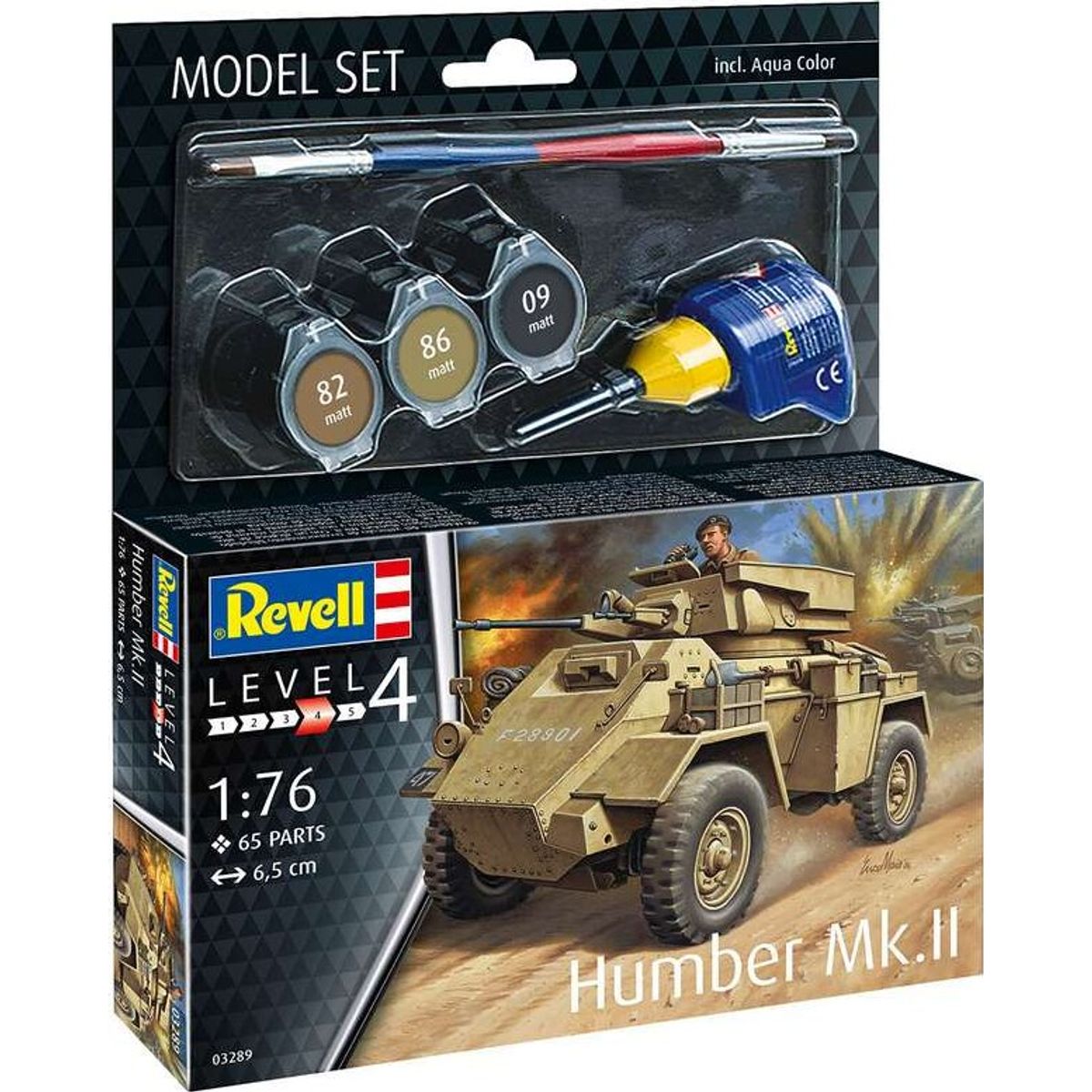 Revell - Humber Mk.ii Panservogn Byggesæt - 1:76 - Level 4 - 03289