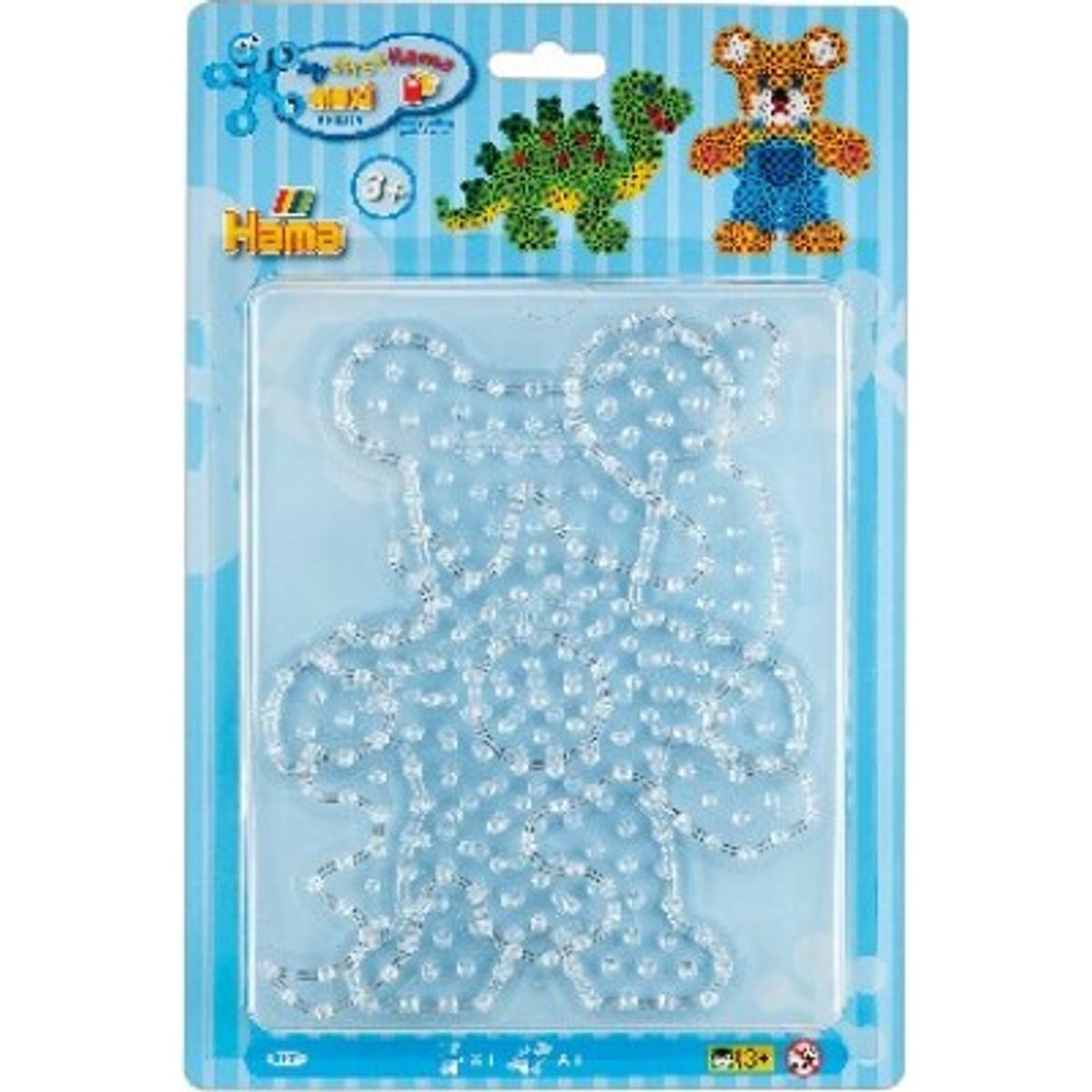 Hama Maxi Perleplader - Bamse Og Dinosaur - Transparent - 8101