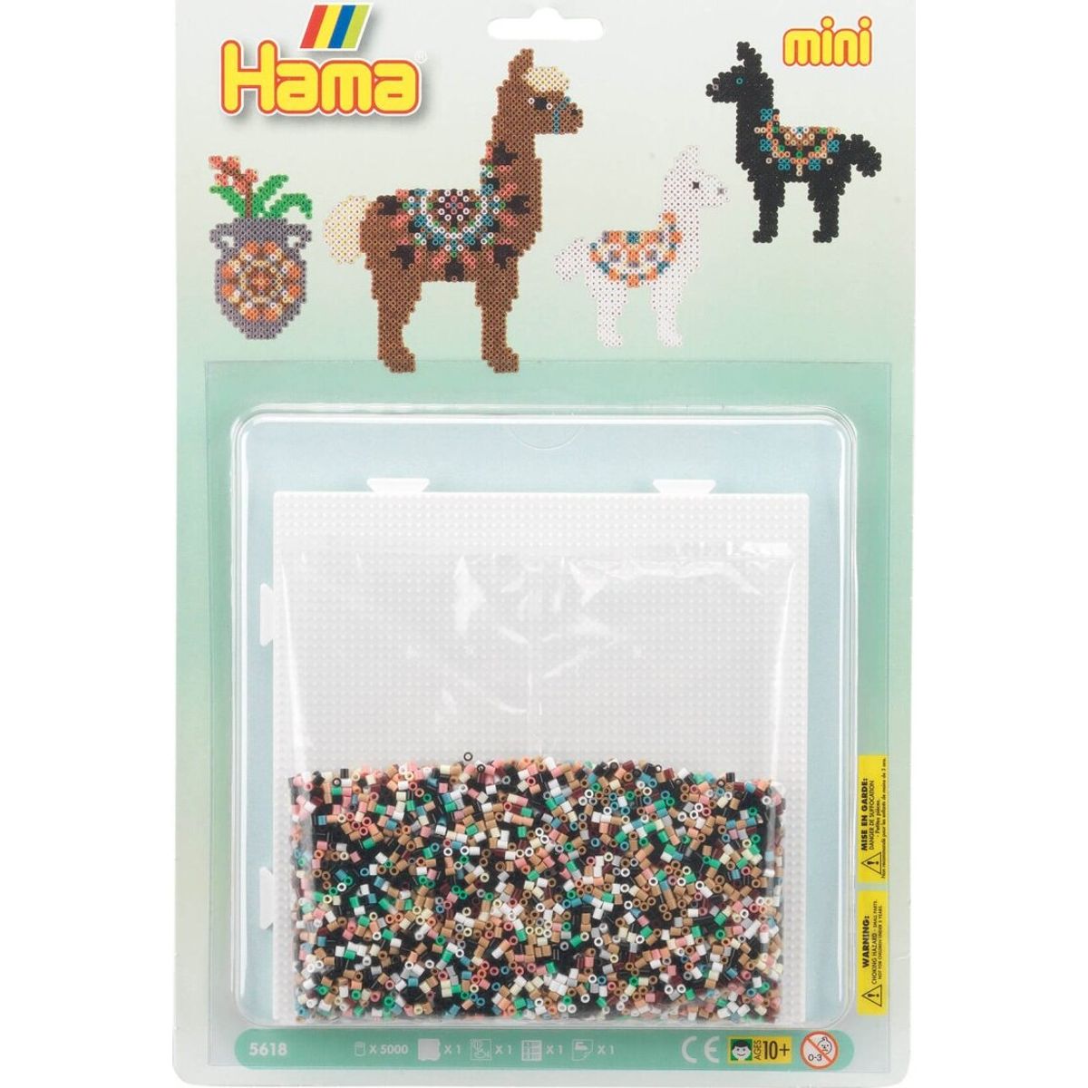 Hama Mini Perler - Alpaka Perlesæt - 5.000 Perler - 5618