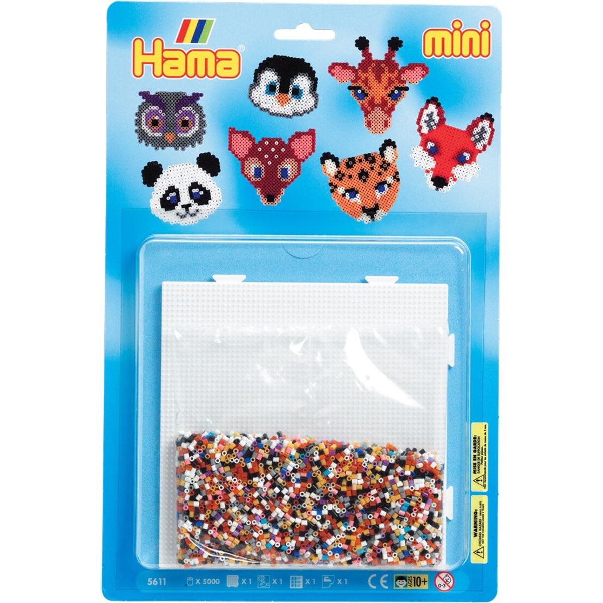 Hama Mini Perler - Dyrehoveder Perlesæt - 5.000 Perler - 5611