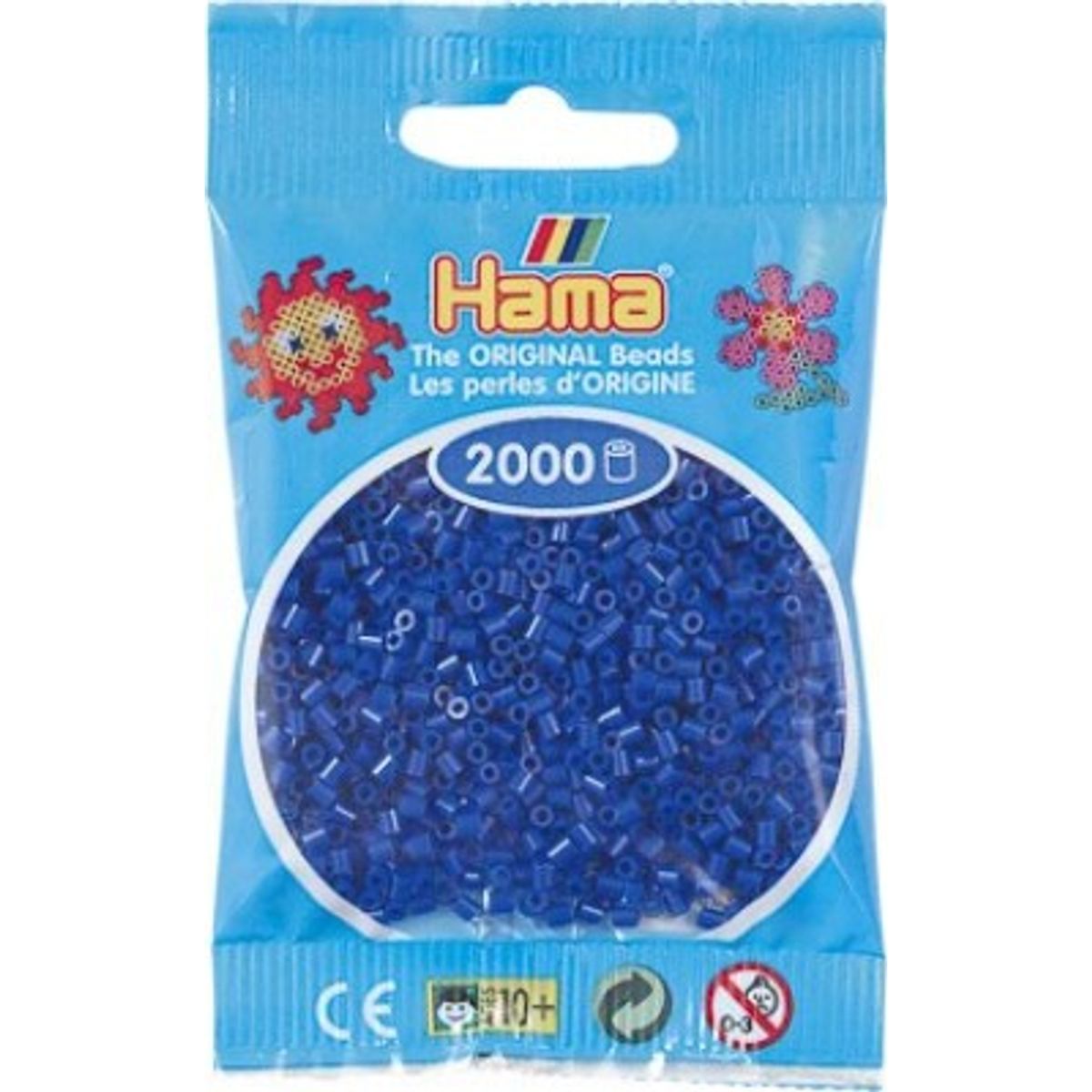 Hama Mini Perler - Blå - 2.000 Stk. - 501-08