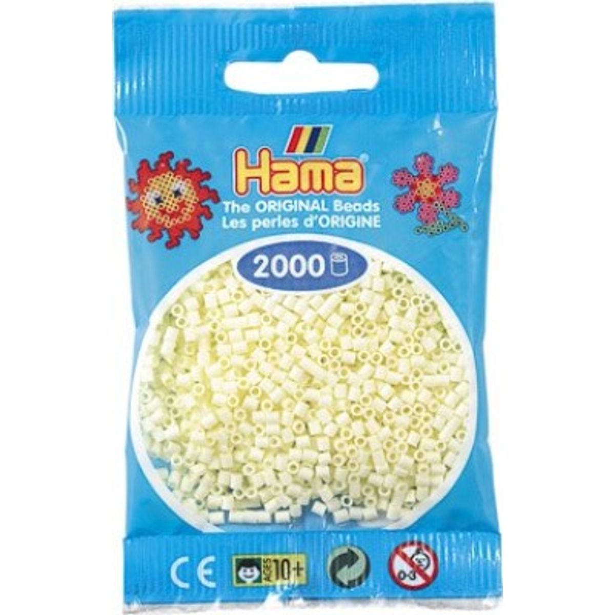 Hama Mini Perler - Creme - 2.000 Stk. - 501-02