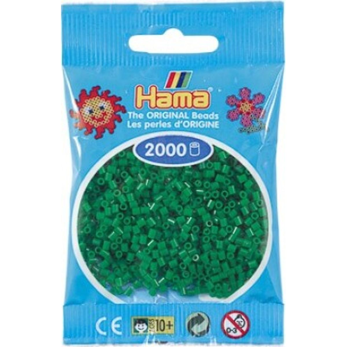 Hama Mini Perler - Grøn - 2.000 Stk. - 501-10