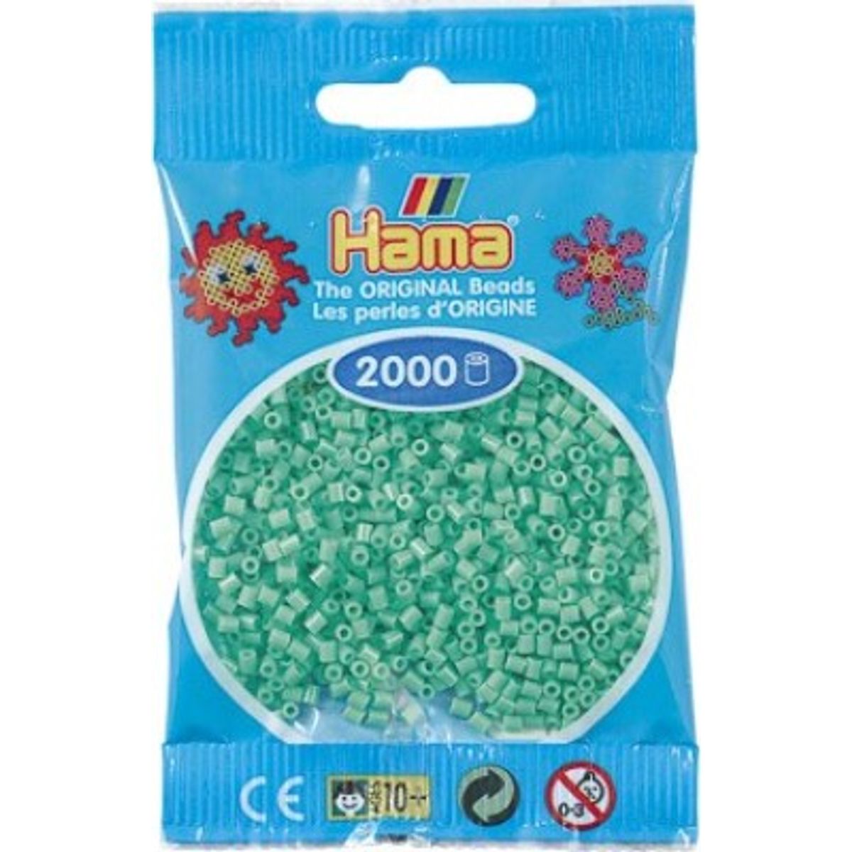 Hama Mini Perler - Lysgrøn - 2.000 Stk. - 501-11