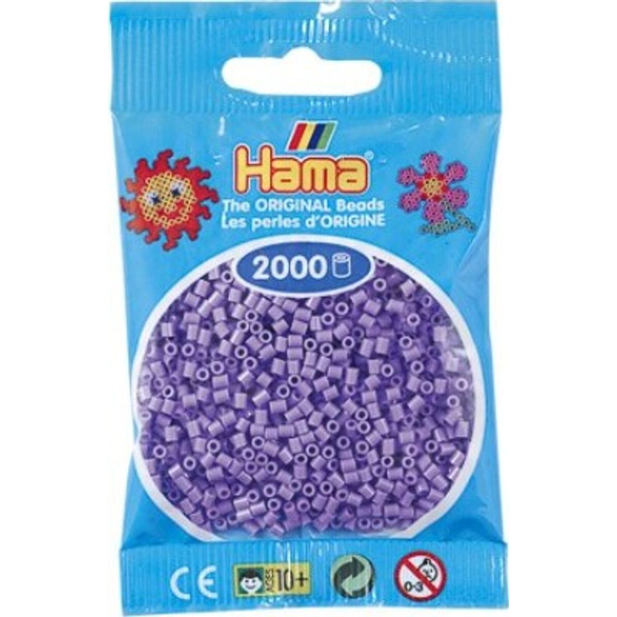 Hama Mini Perler - Pastel Lilla - 2.000 Stk. - 501-45